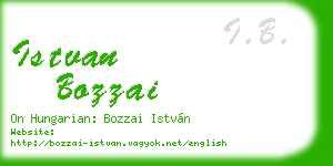 istvan bozzai business card