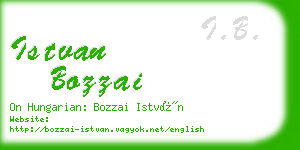 istvan bozzai business card